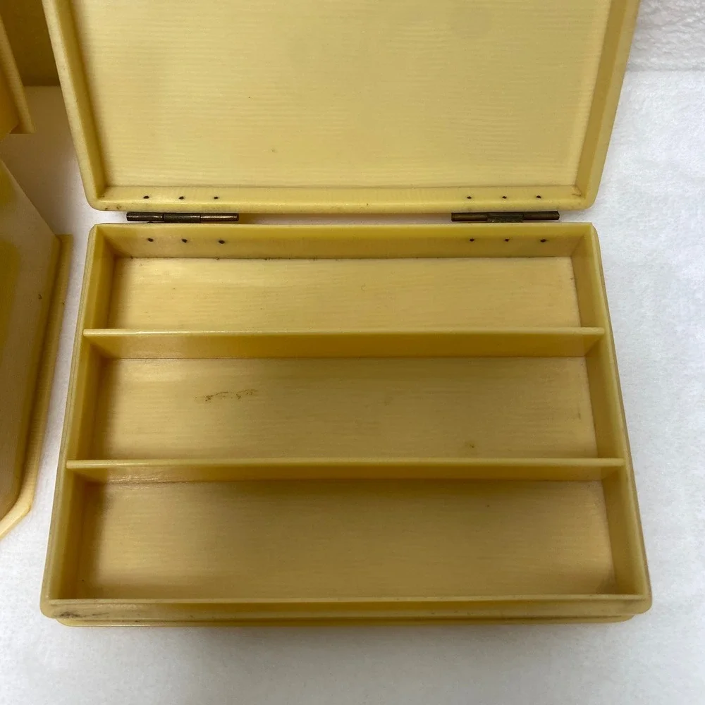 Vintage Bakelite Celluloid Vanity Set & Box Collection AS IS